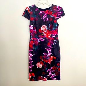 Betsey Johnson Black Floral Dress Women’s Size 8
